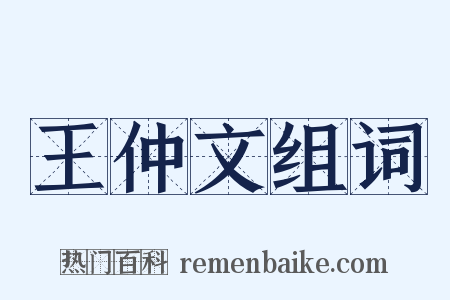 王仲文组词是什么意思的图片